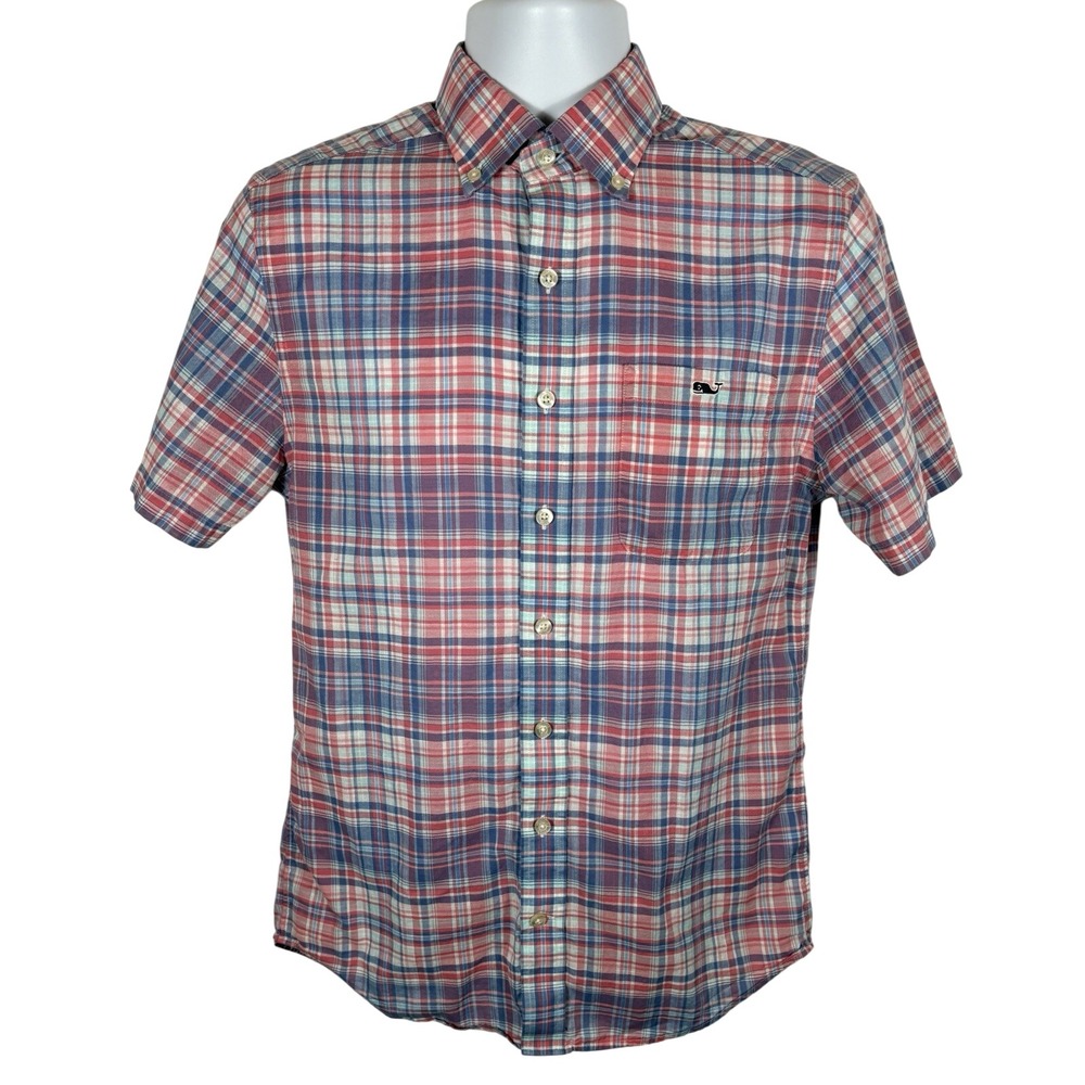 Vineyard Vines Shep Ian Men's Plaid Slim Fit Tucker Shirt Small Multicolor - 615
